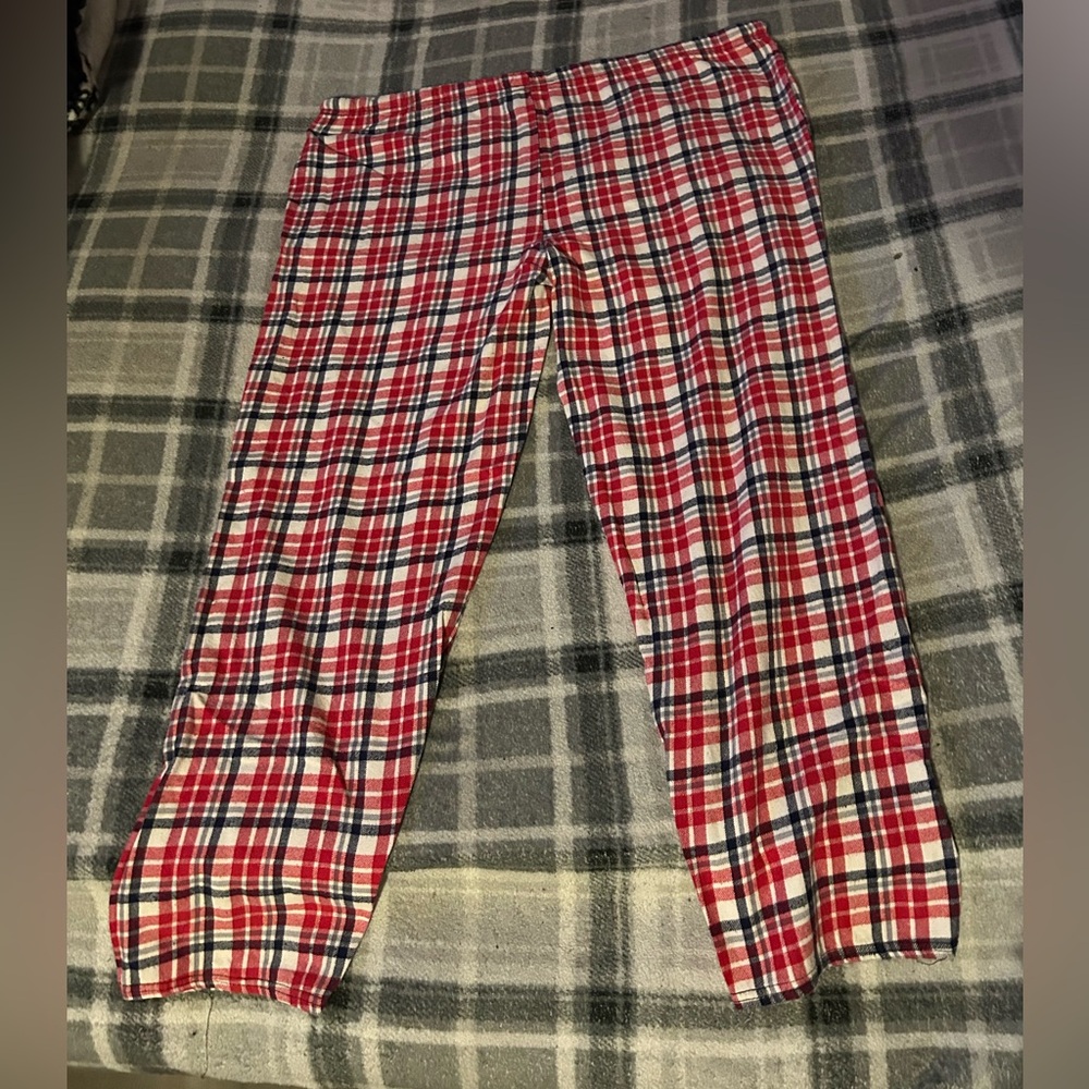 Northwest Blue Red and Black Plaid Flannel Pants